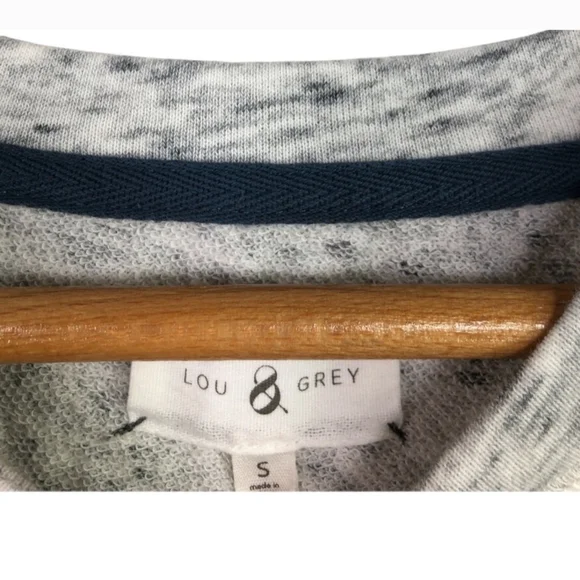 Lou & Grey Heathered Sweatshirt with Navy Trim - Picture 3 of 3